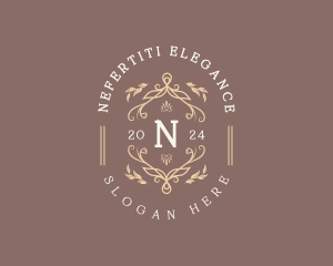 Elegant Floral Ornament Boutique logo design