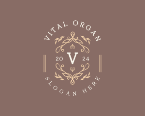 Elegant Floral Ornament Boutique logo design