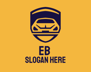 Transportation - Yellow Car Shield logo design