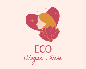 Flower Heart Lady  Logo