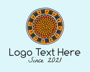 Aztec - Mexican Traditional Pattern logo design