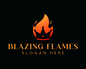 Blazing Flame Crown  logo design