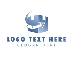 Blue - Cargo Box Logistics logo design