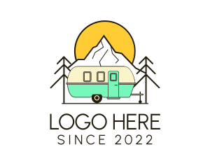 Vacation Adventure Campervan logo design