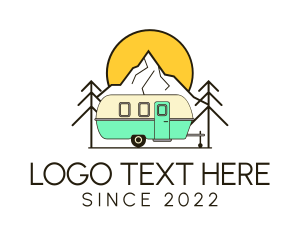 Campervan - Vacation Adventure Campervan logo design