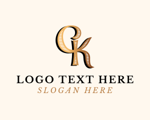 Luxury Brand Letter CK Logo