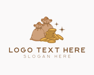 Gold Coin Sack logo design