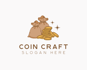 Gold Coin Sack logo design