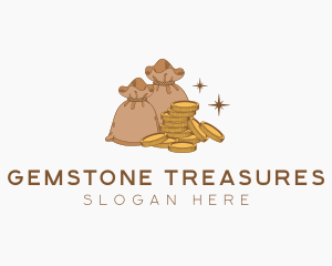 Gold Coin Sack logo design