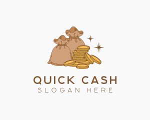 Gold Coin Sack logo design