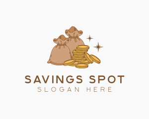 Gold Coin Sack logo design