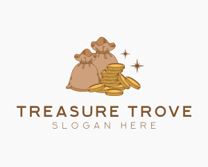 Gold Coin Sack logo design