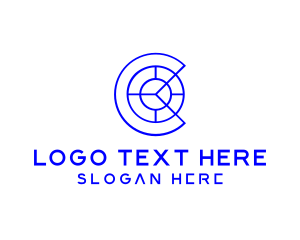App - Digital Crypto Letter C logo design