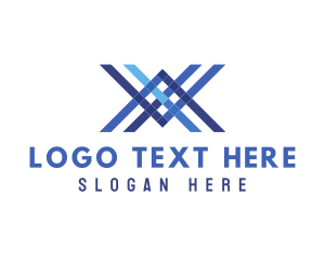 Modern Cross Letter X logo design