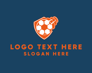 Soccer Team - Fast Soccer Ball Badge logo design