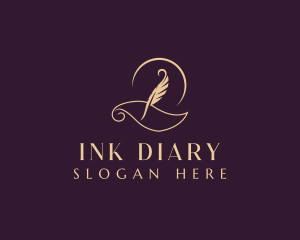 Diary - Quill Pen Journal logo design