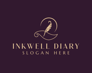 Diary - Quill Pen Journal logo design