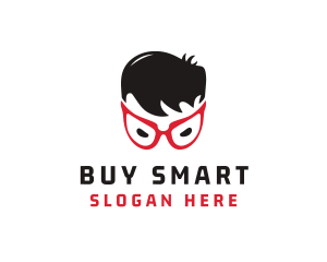 Superhero Boy Eyeglassess logo design