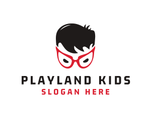 Superhero Boy Eyeglassess logo design