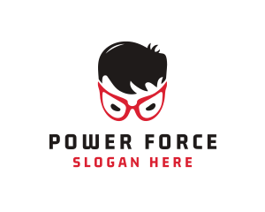 Superhero - Superhero Boy Eyeglassess logo design