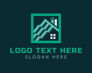 Residential - House Roofing Renovation logo design