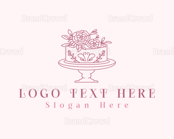 Blooming Cake Flower Logo