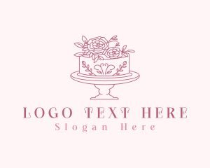 Food - Blooming Cake Flower logo design