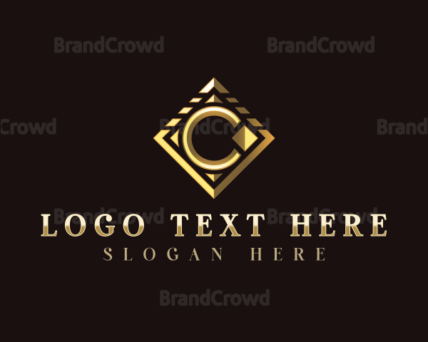 Luxury Diamond Letter C Logo