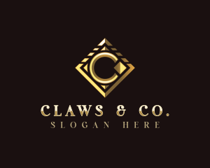 Luxury Diamond Letter C logo design