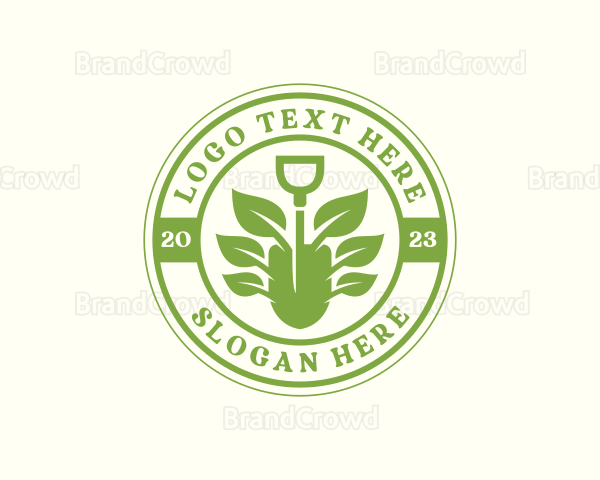 Gardening Shovel Plant Logo