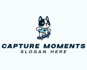 Dog - Skateboarding Puppy Dog logo design