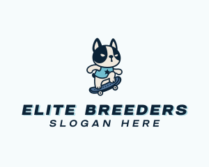 Skateboarding Puppy Dog logo design