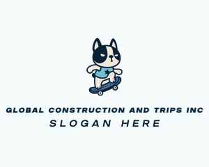 Veterinary - Skateboarding Puppy Dog logo design