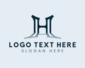 Startup Business Reflection Letter H logo design