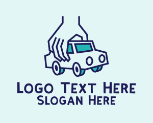 Car Service - Toy Car Hand logo design
