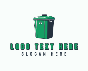 Recycling Bin - Garbage Disposal Sanitation logo design