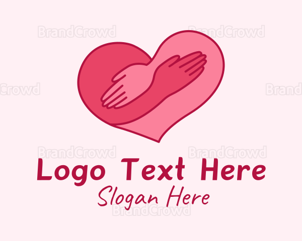 Dating Heart Hug Logo