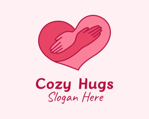 Dating Heart Hug logo design