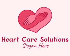 Dating Heart Hug logo design