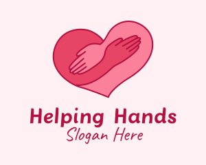 Aid - Dating Heart Hug logo design