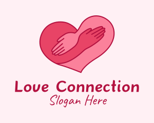 Dating - Dating Heart Hug logo design