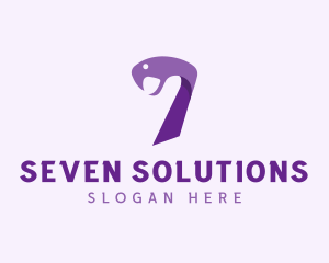 Seven - Snake Cobra Number 7 logo design