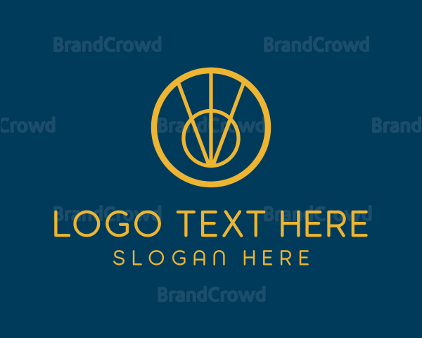 Golden Abstract Symbol Logo