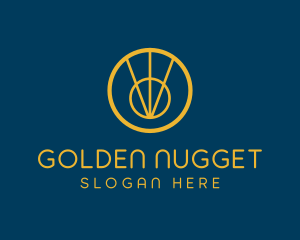 Golden Abstract Symbol logo design