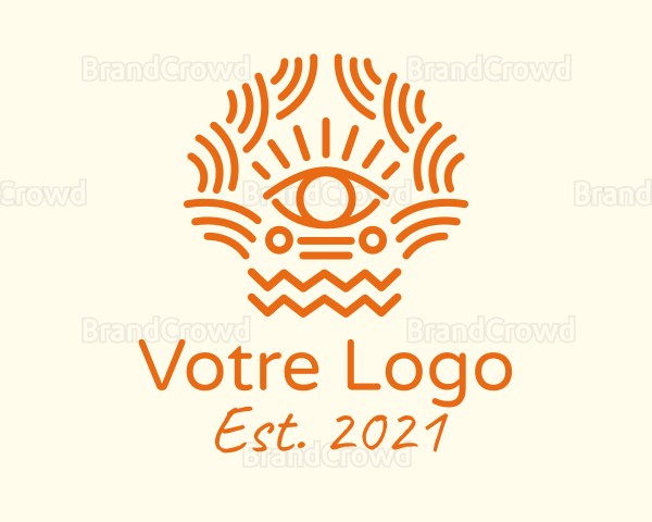 Tribal Eye Pattern Logo