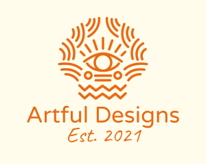 Tribal Eye Pattern  logo design