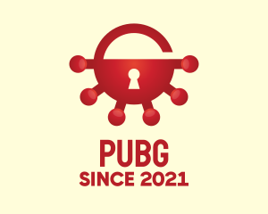 Lock - Red Virus Unlocked logo design