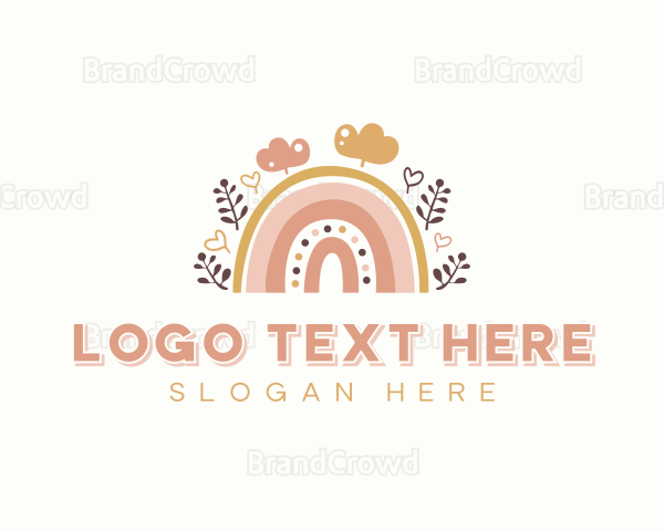 Boho Rainbow Nursery Logo