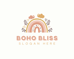 Boho Rainbow Nursery logo design