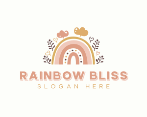 Boho Rainbow Nursery logo design